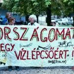 Női tüntetés a bős-nagymarosi vízlépcsőrendszer megépítése ellen